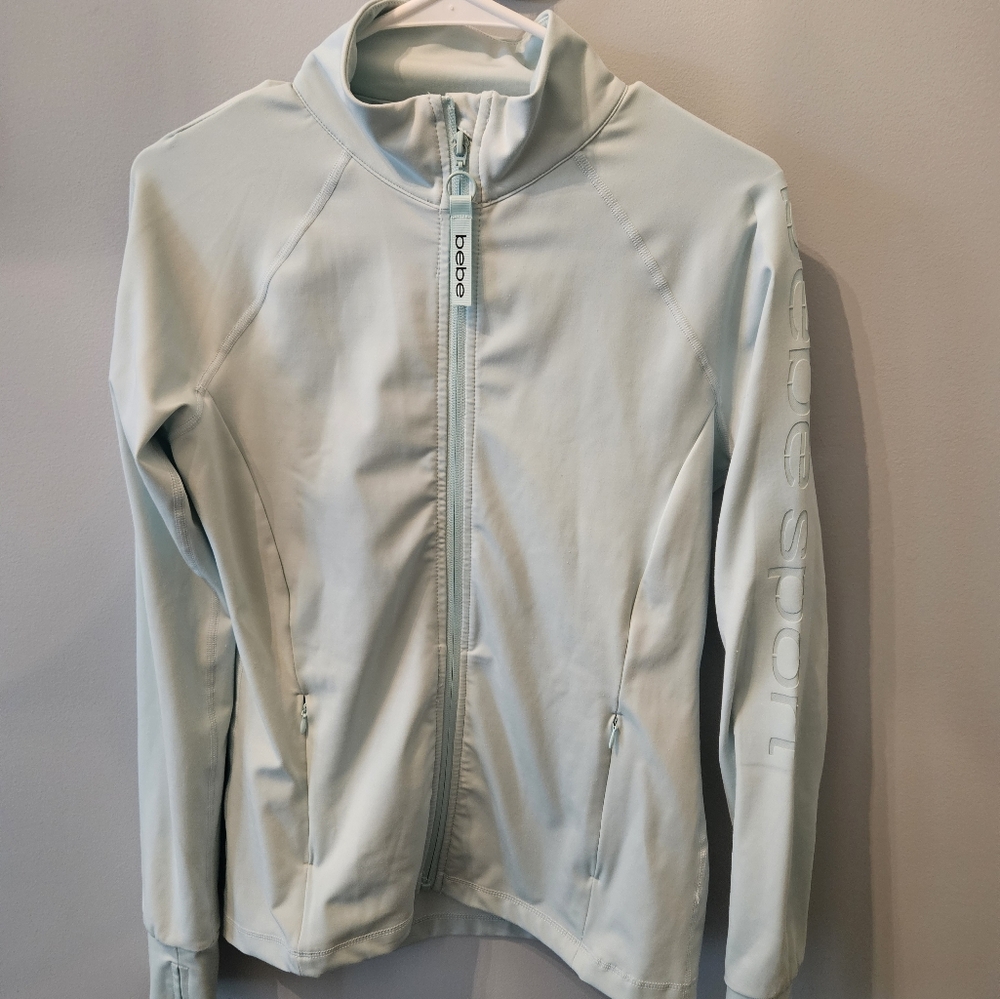 Bebe Mint Green Zip-Up Jacket